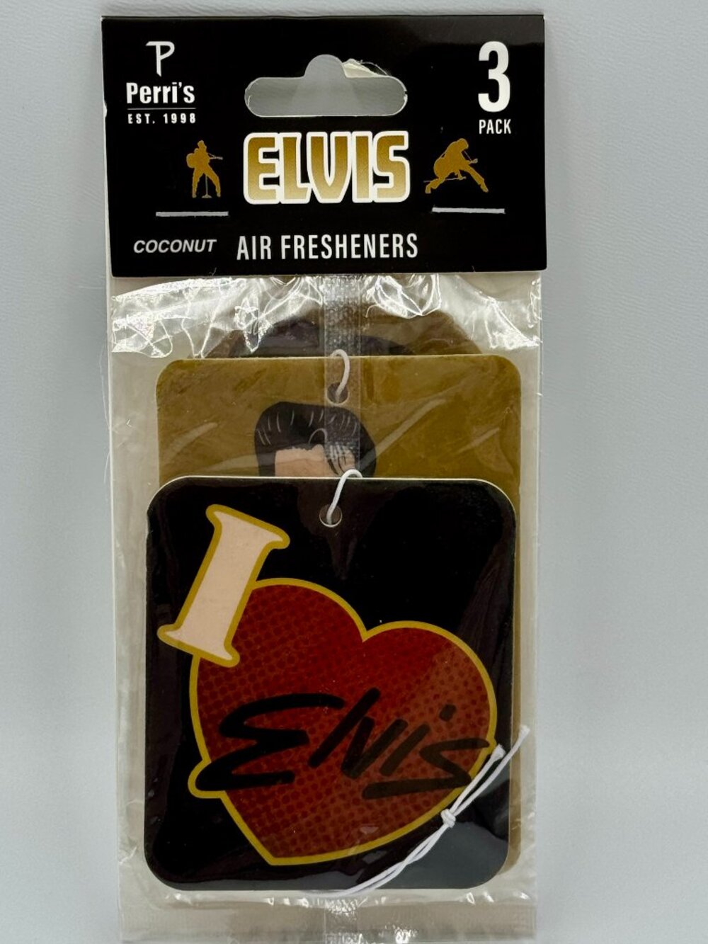 3 Elvis Presley Coconut Scented Car Air Fresheners